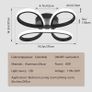Modern LED Ceiling Light, 30W Black Curved Creative Modern Ceiling Lights Fixture LED for Living Room Bedroom Corridor Aisle Hallway Indoor Office Kitchen Lamp - Cool White Light 6000K Image 2