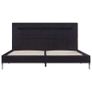 Bed Frame with LED Black Fabric 135x190 cm Image 6