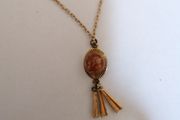 Necklace Brown Polished Marble Set