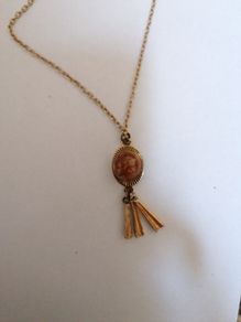 Necklace Brown Polished Marble Set