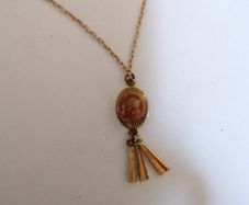 Necklace Brown Polished Marble Set