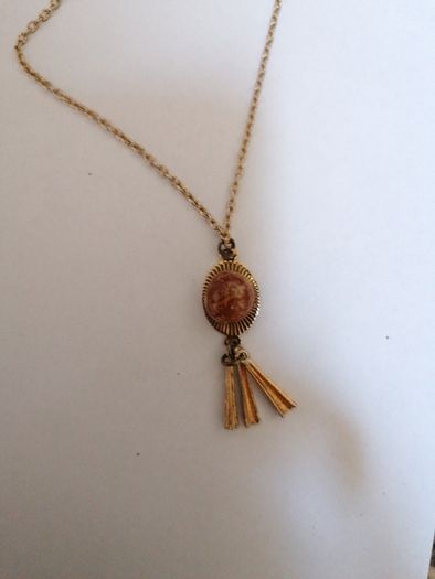 Necklace Brown Polished Marble Set