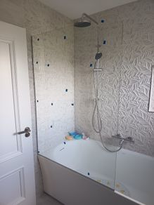 Bath glass panel