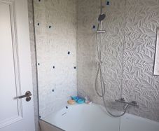 Bath glass panel