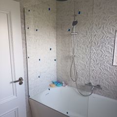 Bath glass panel