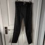 Black Studded High waisted stretchy jeans, H&M, size 36 Image 2