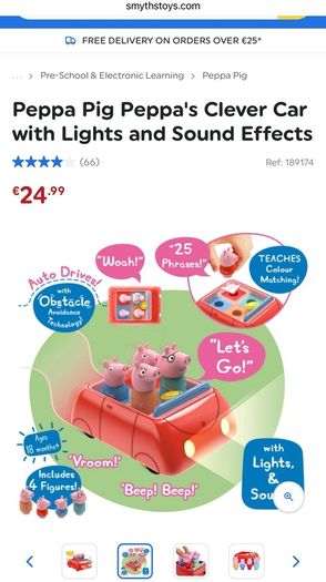 Peppa Pig Peppa's Clever Car with Lights and Sound Effects