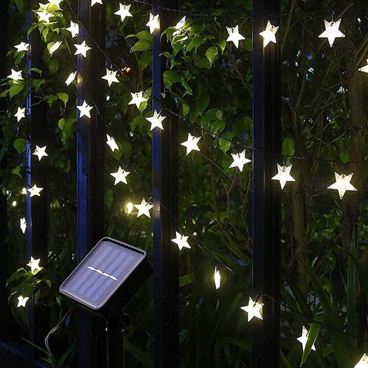 29Ft/9M 60 LED Solar Star String Lights Warm White Solar Powered Fairy Lights Outdoor 8 Modes Waterproof Festival Lighting for Garden Patio Yard (FREE SHIPPING)