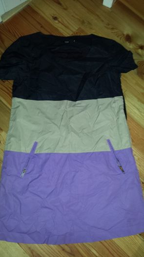 Purple Black Beige Dress