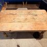 Antique Pine Farmhouse Coffee Table - Solid Rustic Country Style Image 3