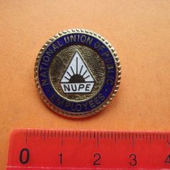 Vintage National Union Of Public Employees Enamel Pin Badge