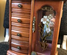 Vintage Large Wooden Jewellery Box