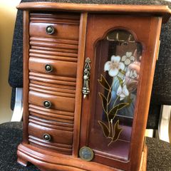 Vintage Large Wooden Jewellery Box
