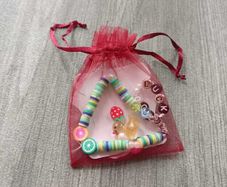 Hand made clay bead bracelet