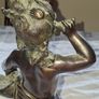 Antique 19th Century Bronze patinated metal sculpture in the style of Bacchus with Cymbals after the French sculptor Clodion Image 8