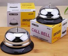 Durable, Polished Attention Bell with Clear Ring, Pack of 1, new.