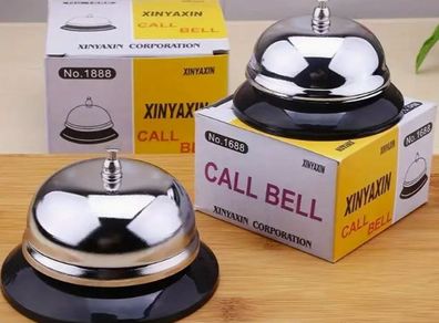 Durable, Polished Attention Bell with Clear Ring, Pack of 1, new.