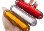 2pcs  LED Signal Light Strip, Red, Yellow, White Side Lights,