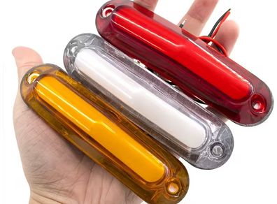 2pcs  LED Signal Light Strip, Red, Yellow, White Side Lights,