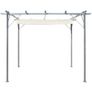 Pergola with Retractable Roof Anthracite 3x3 m Steel Image 7