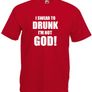 I Swear To Drunk Im Not God  Mens funny drinking t-shirt tee top shirt Image 4