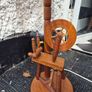 Lamp Vintage original Midcentury Spinning wheel Lamp Image 6