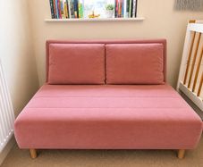 Dusty pink sofa bed