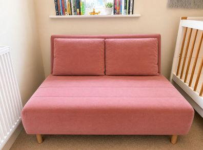 Dusty pink sofa bed