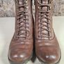 womens CLARKS GORETEX brown leather ankle boots Size UK 4 D EU 37 (AT2) Image 3