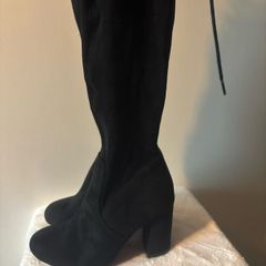 Thigh boots black suede