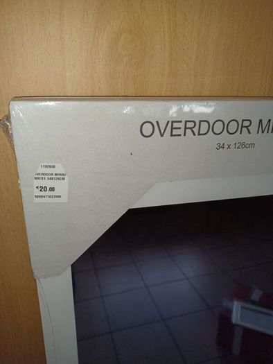 White Framed Long Mirror