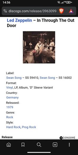 LED ZEPPELIN - in through the out door