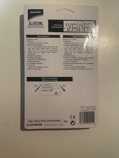 Sharp Scientific Calculator