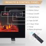 50" Media Wall Electric Fire, Wall Mounted Fireplace, Wilton Black 1.8kW Heater (900W/1800W), 9 Flame Colours, Logs & Crystals Included, Wall Mounted, Recessed or Freestanding, Remote Control Image 6