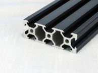main image for ad V slot 2060 Linear Rail Black Aluminium Extrusion