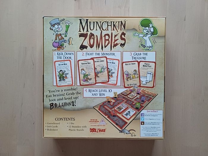 Munchkin Zombies Deluxe Board Game (Fantasy Horror Steve Jackson Games 2011)