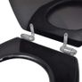 Toilet Seats with Soft Close Lids 2 pcs MDF Black Image 6