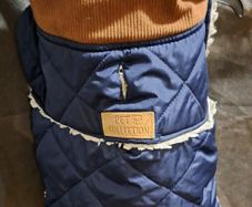 Sold as one lot Dog coats, Leeds, harnesses, dog carry bag, dog boots, 2 new lick matts other bits new stuff also