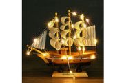 Vintage Style Sailing Ship with Lights - great gift