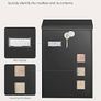 NEW SALE | Modern Wall Mounted Post Box with Viewing Windows, Nameplate, Lock with Copper Core, Easy to Install, Black Image 4