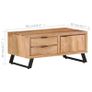 Coffee Table 90x50x40 cm Solid Acacia Wood with Live Edges Image 7