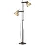 Floor Lamp with 2 Lampshade Brass E27 Cast Iron Image 3