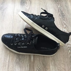 Calvin Klein Lacoste flat black shoes sneakers trainers UK7/EUR41