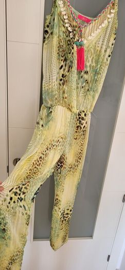 Just M Paris silk animal print jumpsuit Sz S (Fit 8-10UK)
