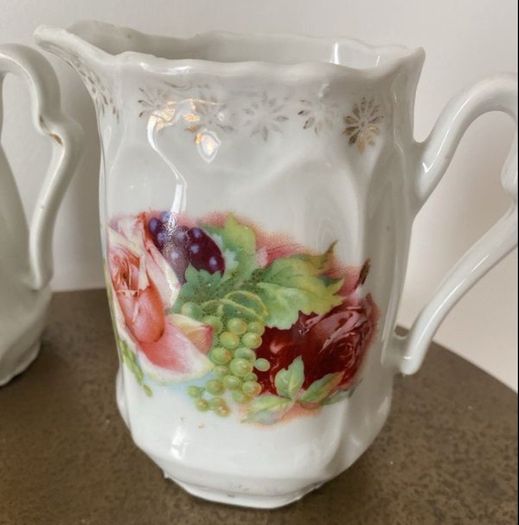 Antique China Toby jug Cheese Closch Cottage Biscuit Barrel Jugs