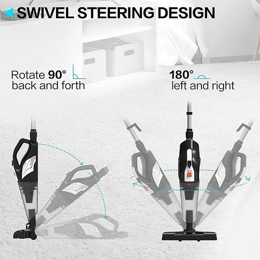 Vacuum Cleaner, Corded Upright Vacuum Cleaners, 18000pa Strong Suction hoover Vacuum Cleaner with Non-Woven Fillters, 4-in-1 Lightweight Stick & Handheld Vacuum, For Stairs/Hard Floor (FREE POSTAGE)