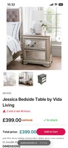 bedside lockers x 2