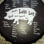 Vintage-style Metal Wall Sign is a Giant Beer Bottle Cap Designed to Show the Various Cuts of Pork, Postage Available or Collection Image 3