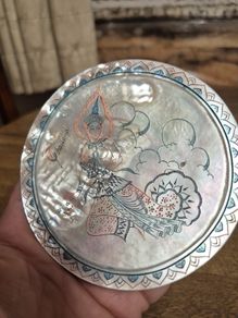 Vintage Mother of Pearl Goddess scene Thailand
