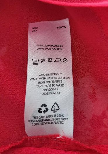 Very red floral dress, Size 20